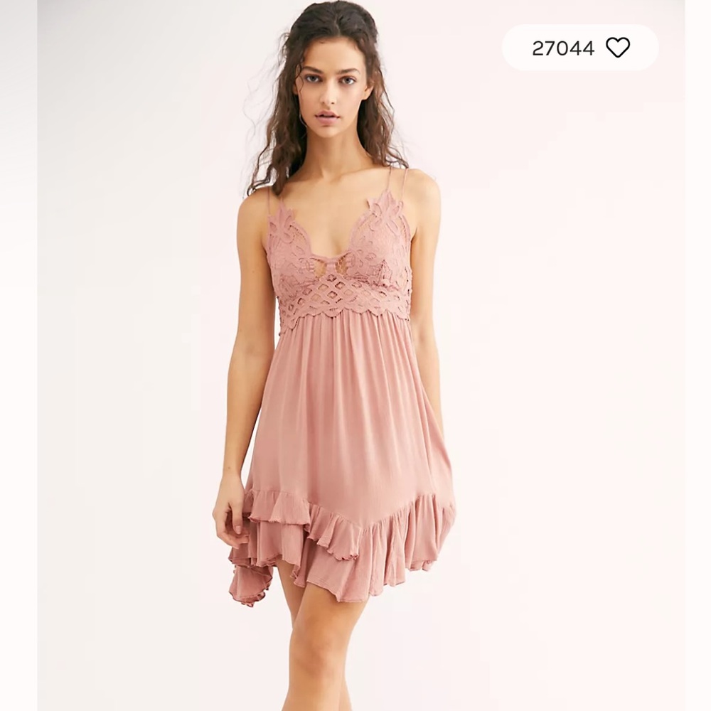 Free People Adella Slip Dress in the color Rose xs